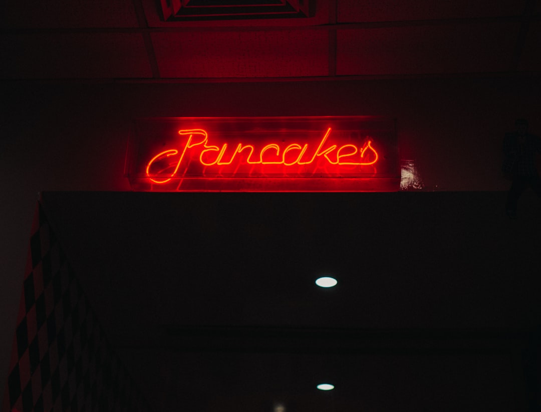 red Pancakes neon sign