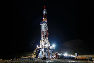 red and white tower during nighttime