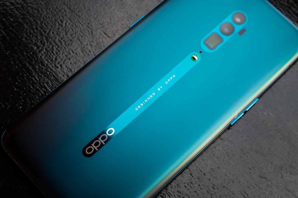 green Oppo smartphone