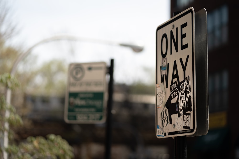 One Way signage