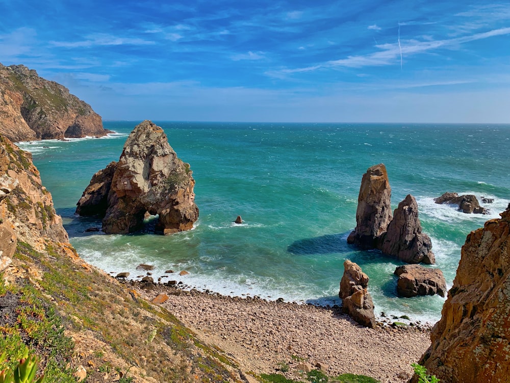 landscape of a rocky beach