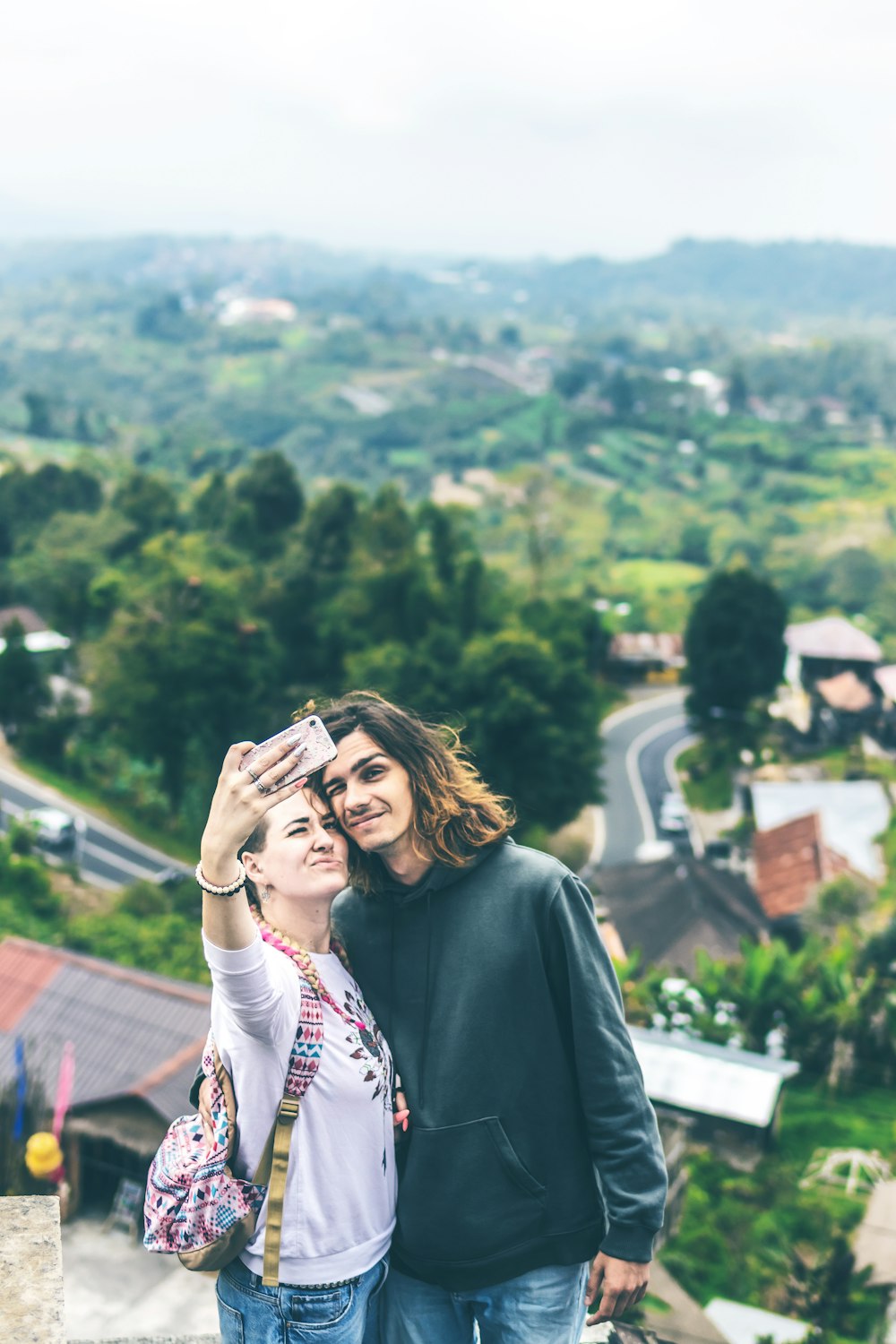 couple taking selfie