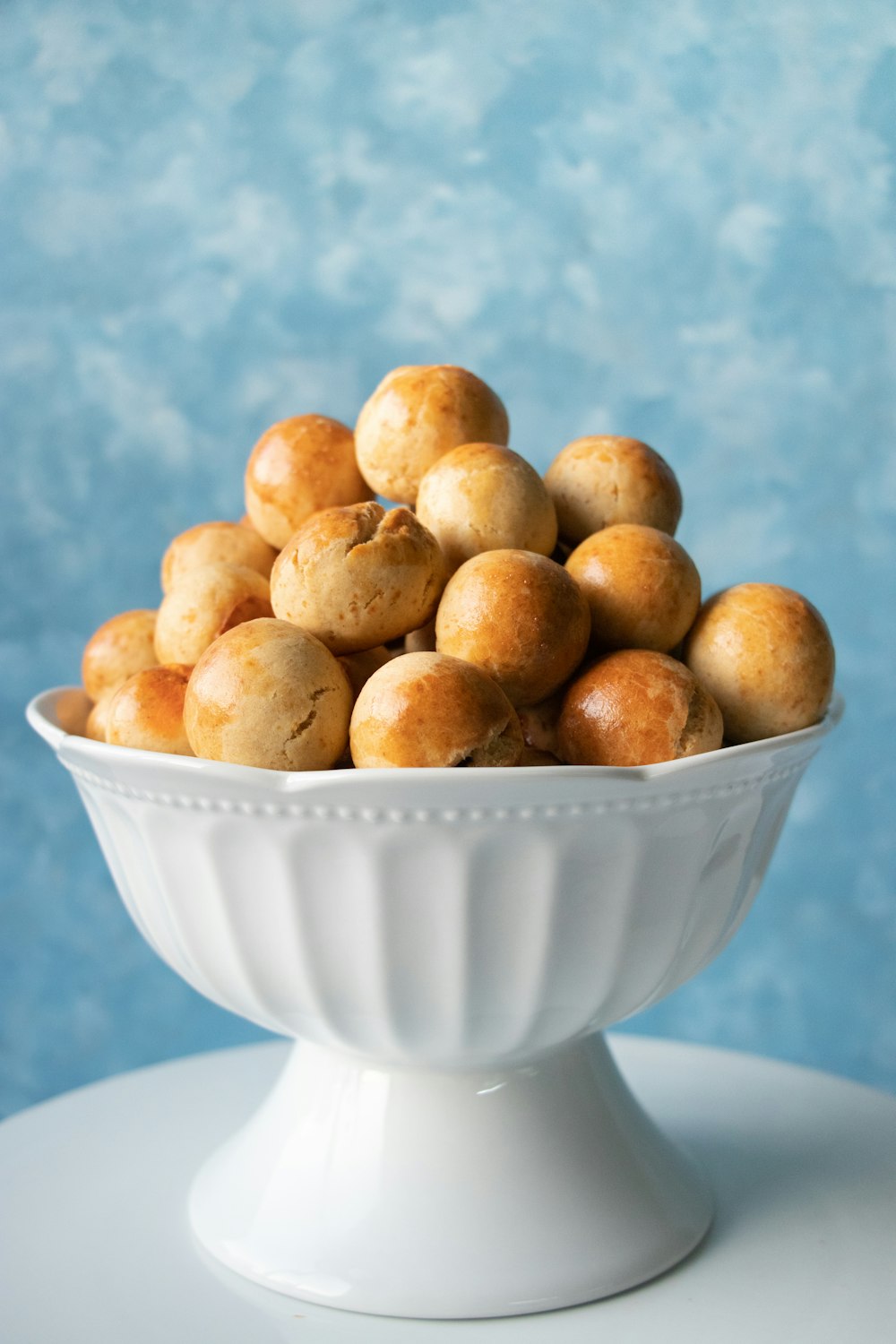 bowl of round breads