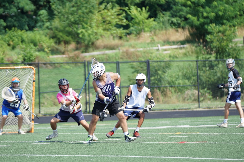 men playing lacrosse