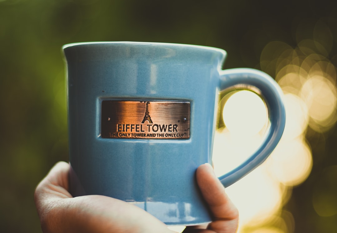 blue Eiffel Tower mug