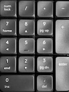 black computer keyboard number pad