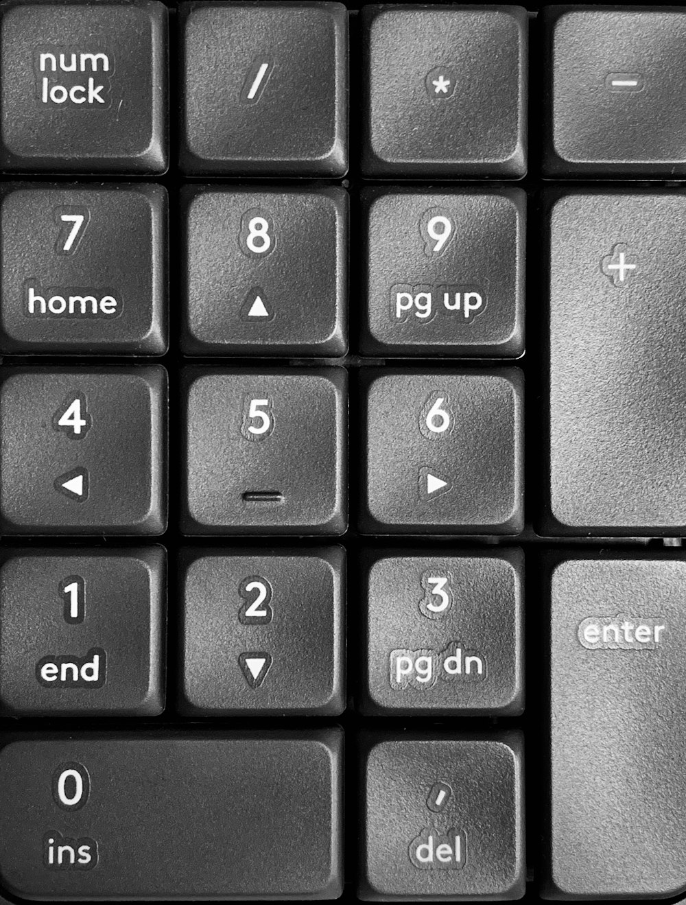 black computer keyboard number pad