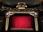red curtain stage