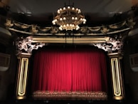 red curtain stage