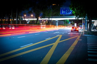 gray and yellow concrete road