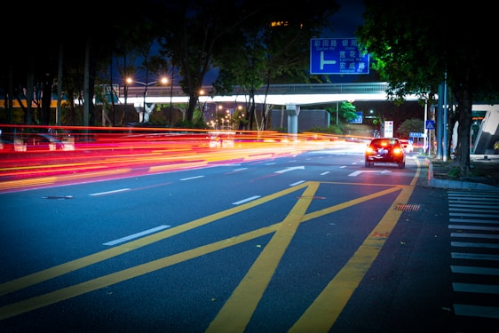 gray and yellow concrete road
