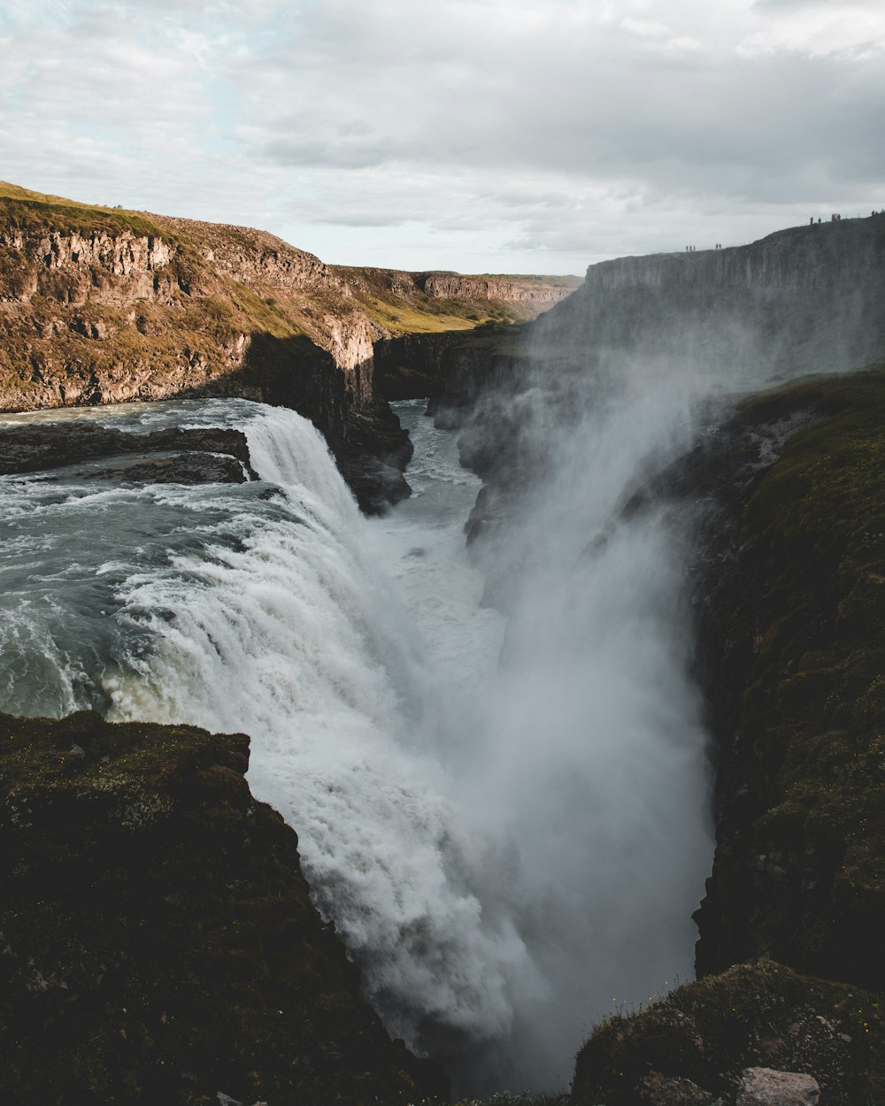 waterfalls and mountains