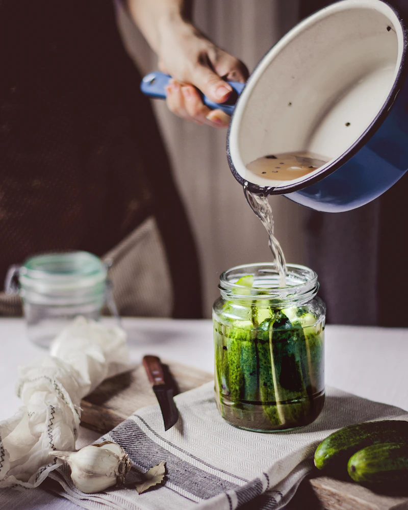 Traditional Indian pickles in a jar