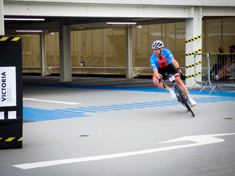 man riding bicyccle