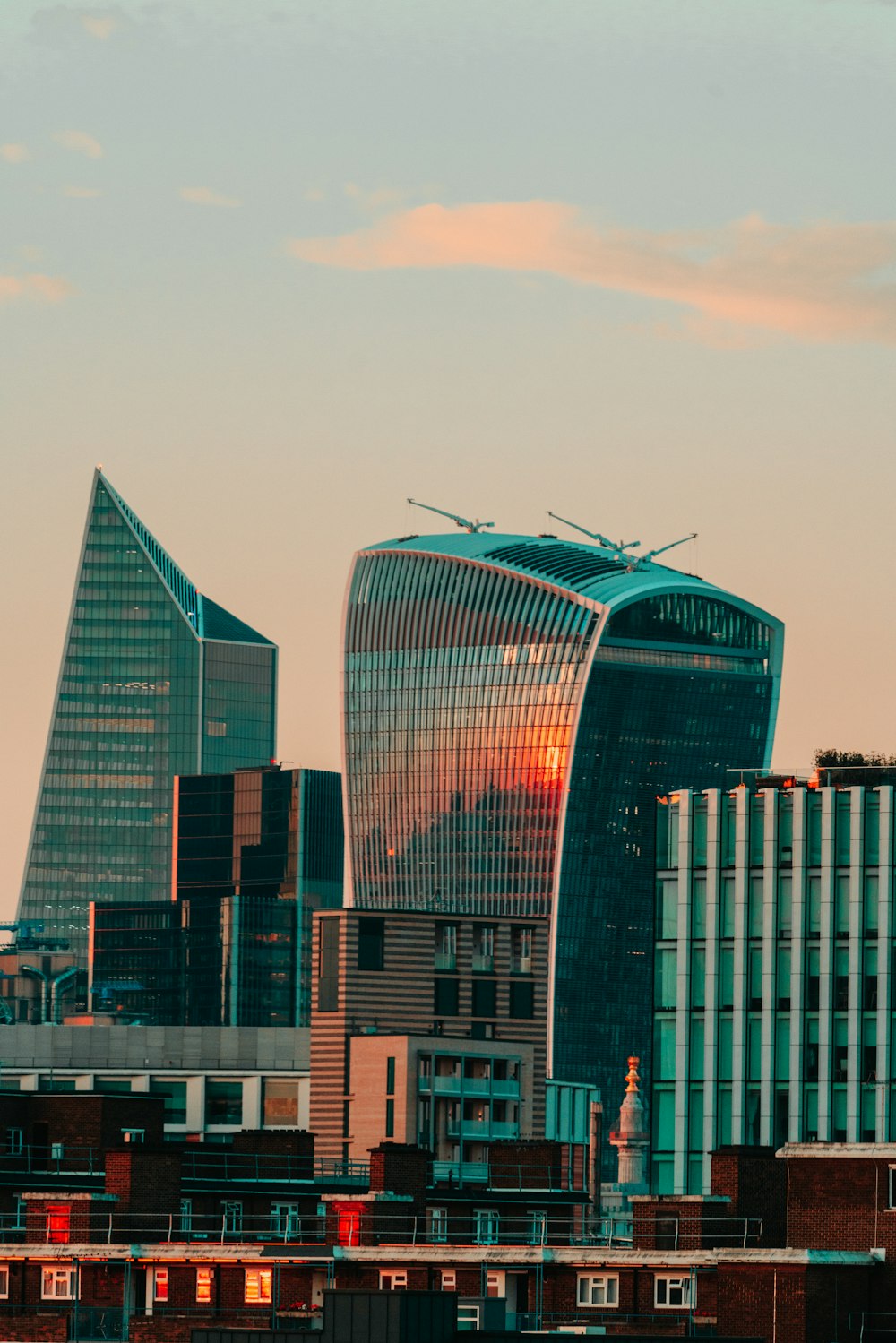 buildings during golden hour