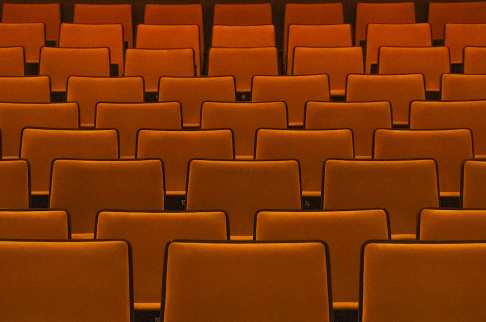 pile of yellow chairs