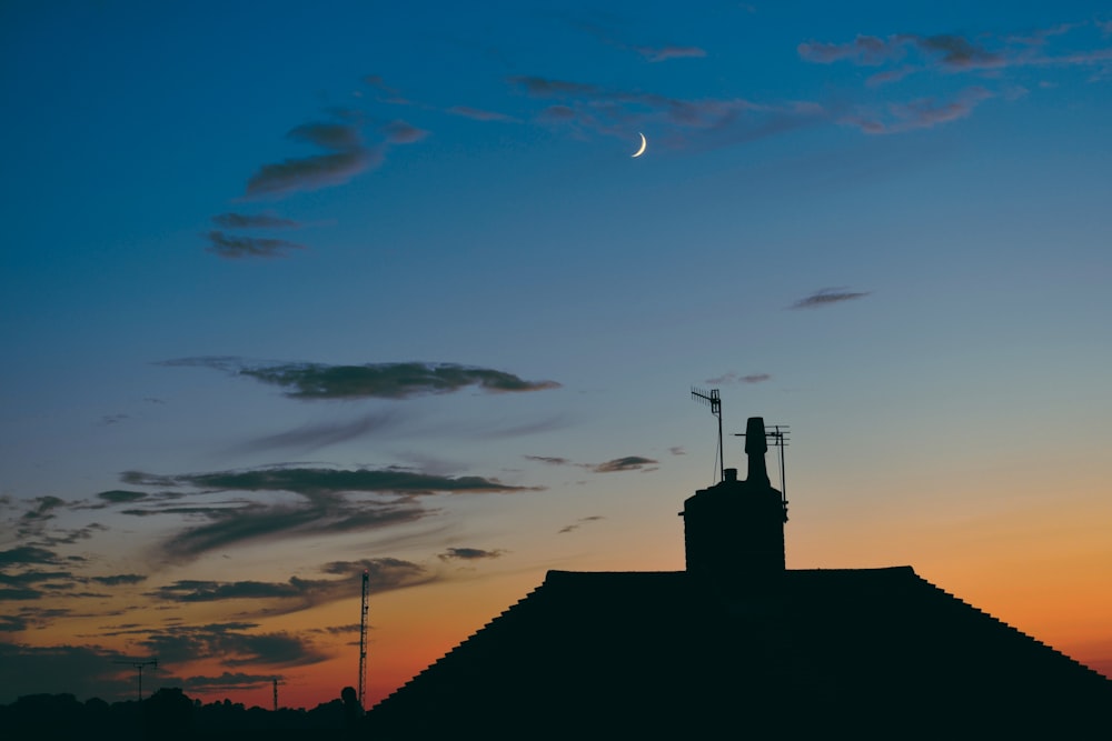 silhouette of house