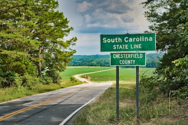 South Caroline State Line street sign