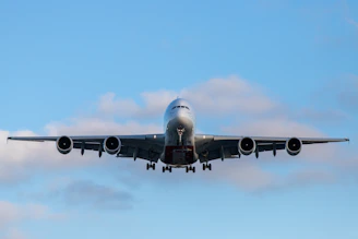 white airliner
