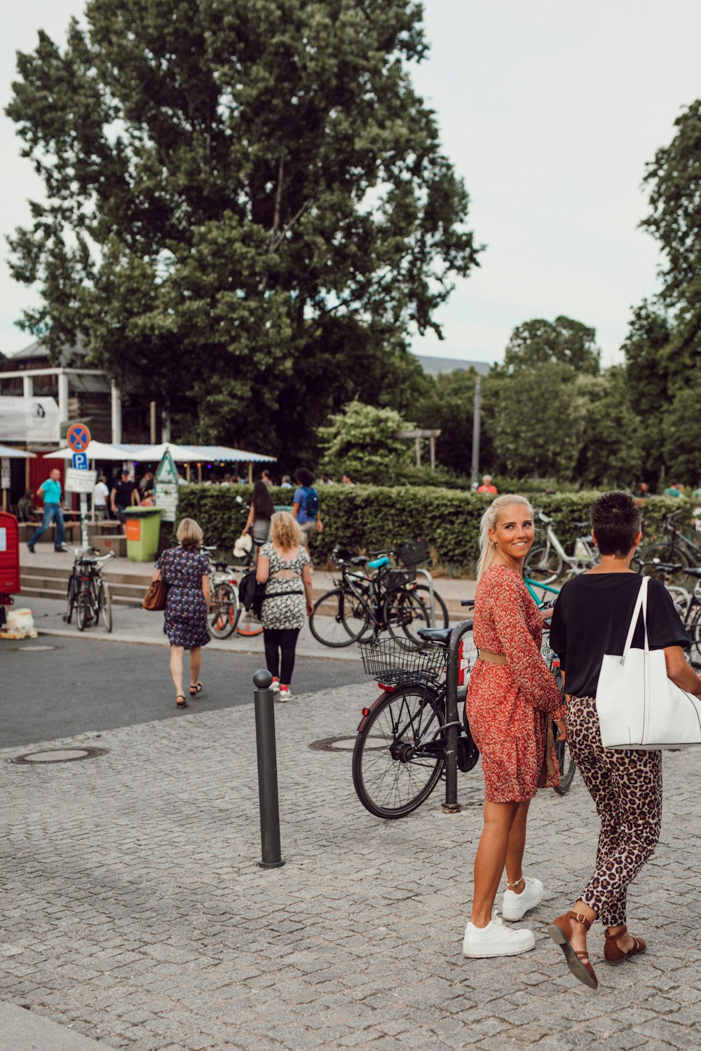 people walking near tree during daytime