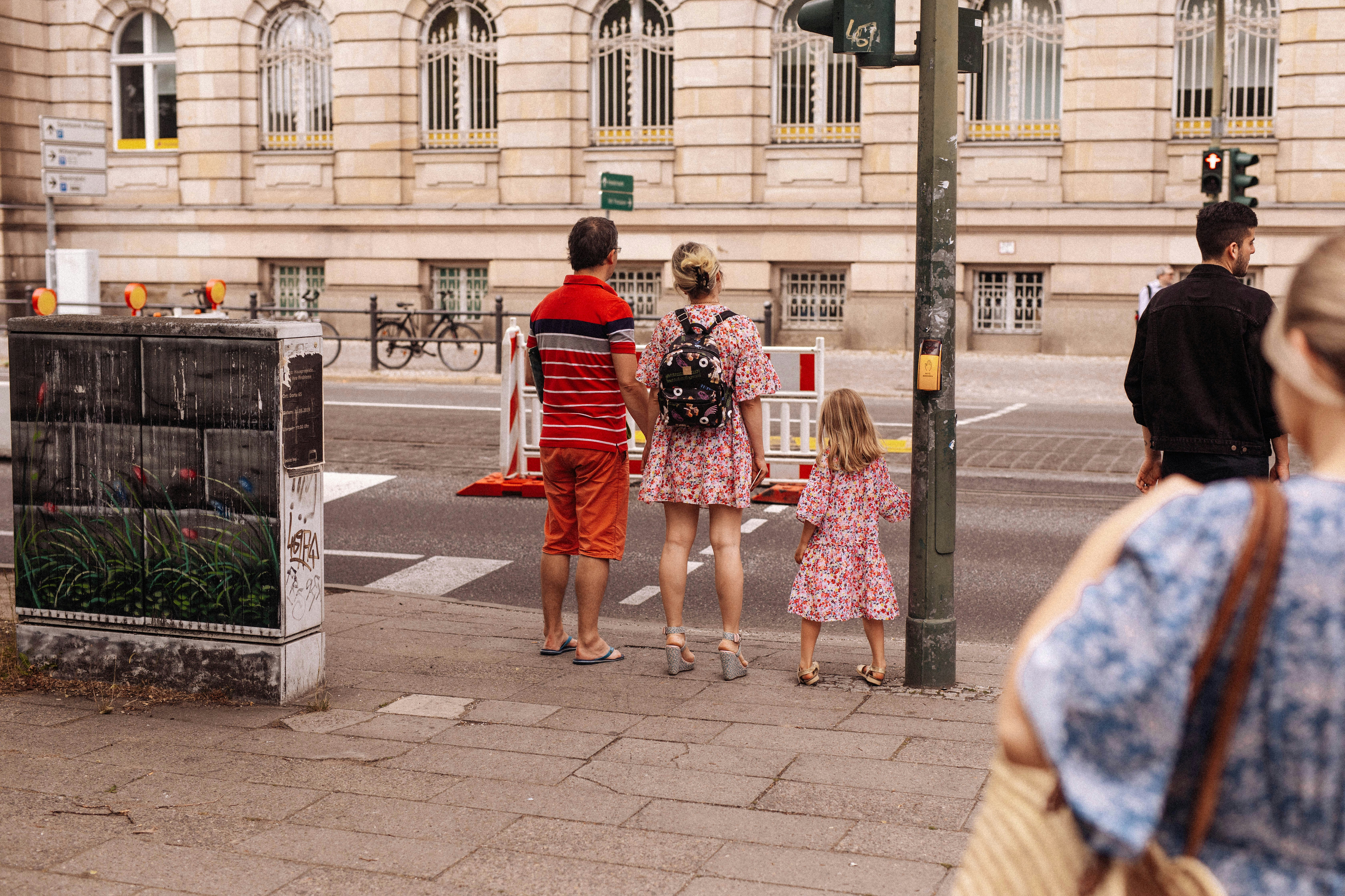 family enjoying ice cream