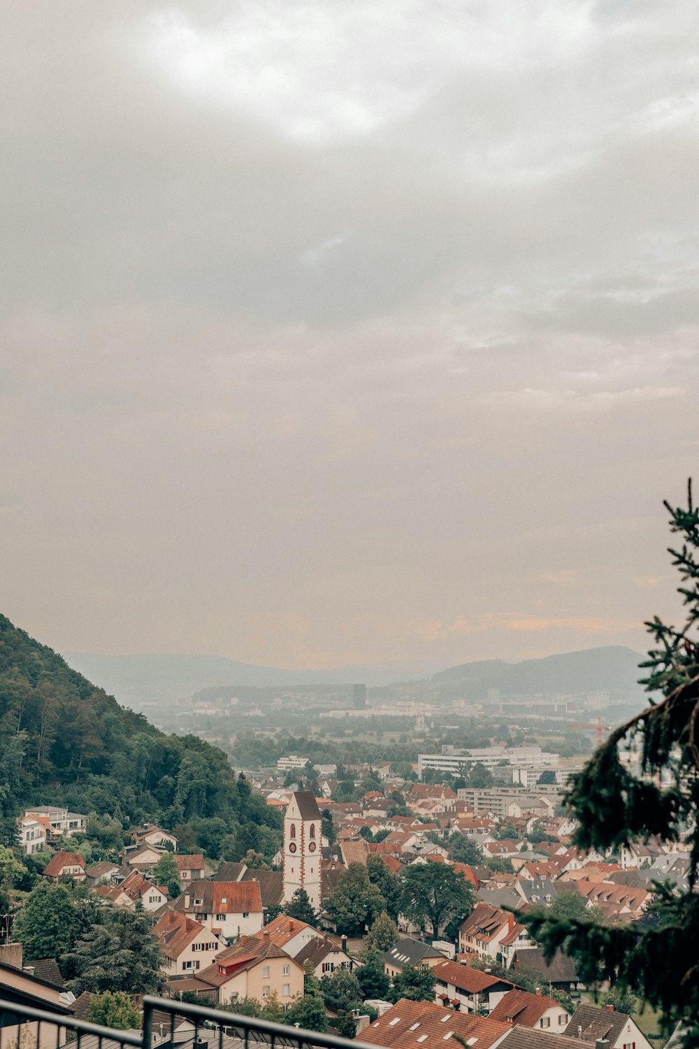 city near trees