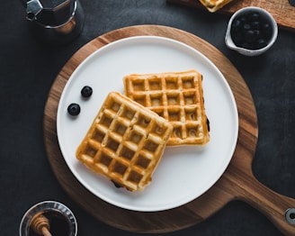 waffles on plate