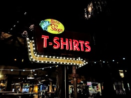 turned-on T-shirt signage