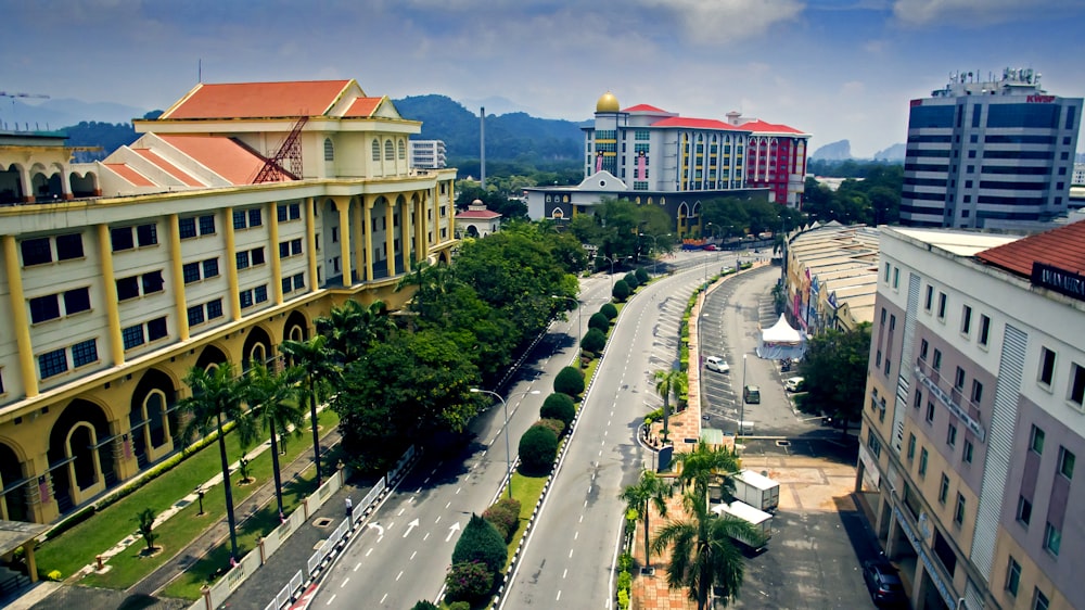 road near buildings during daytime