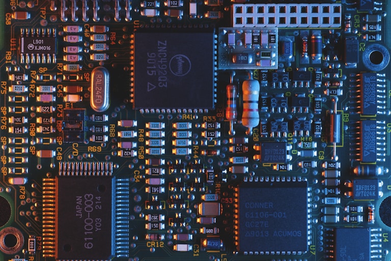 blue circuit board