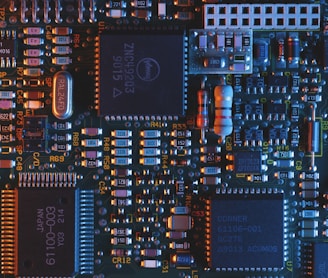 blue circuit board