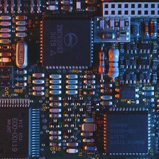 blue circuit board
