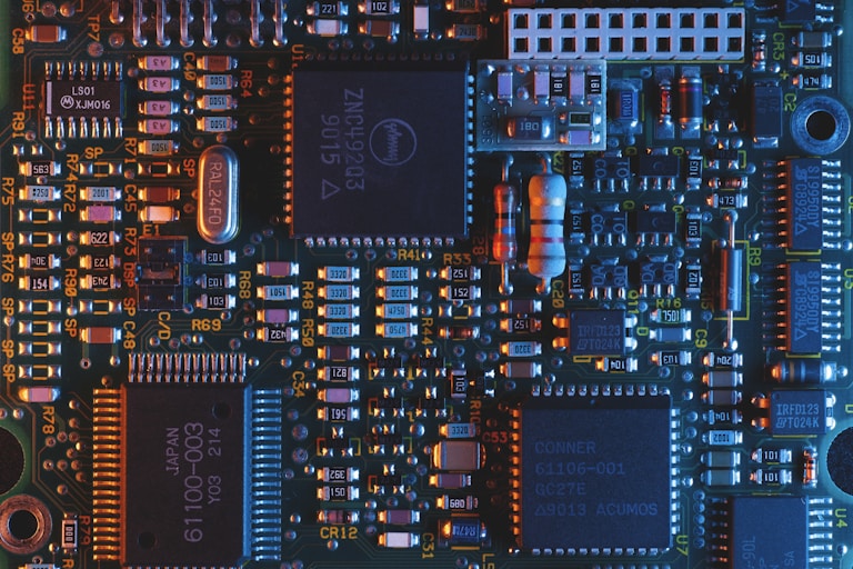 blue circuit board