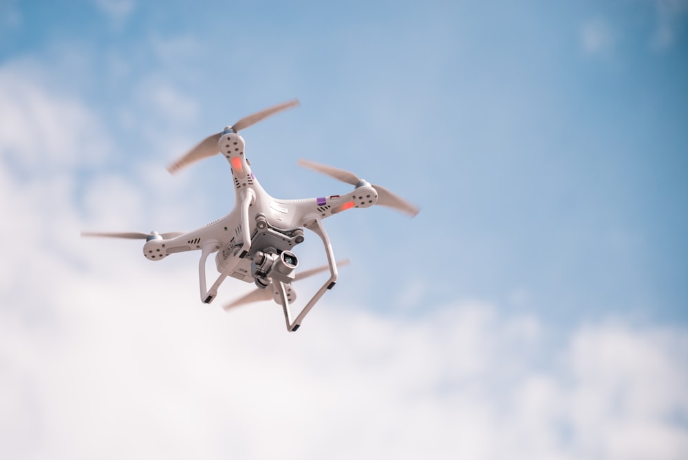 selective-focus photography of quadcopter