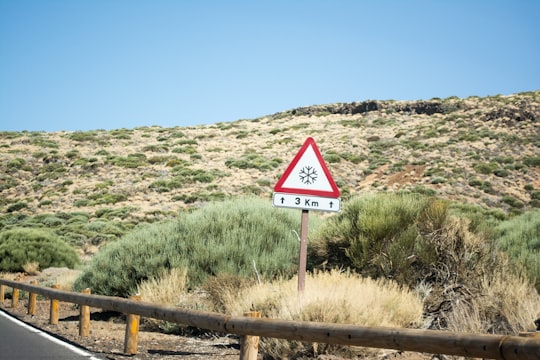 triangle-shape signage in Tenerife Spain