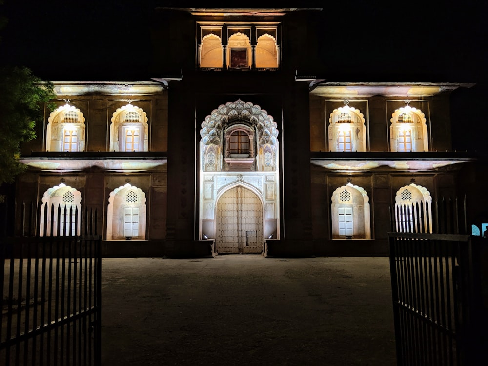 house at night