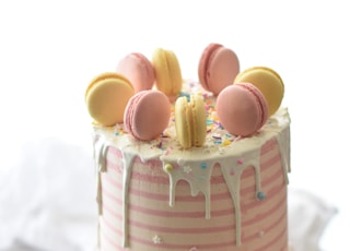 macaroon on cake