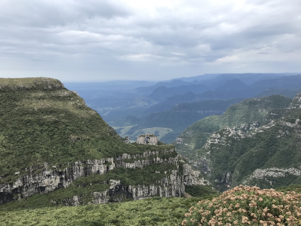 green covered mountain