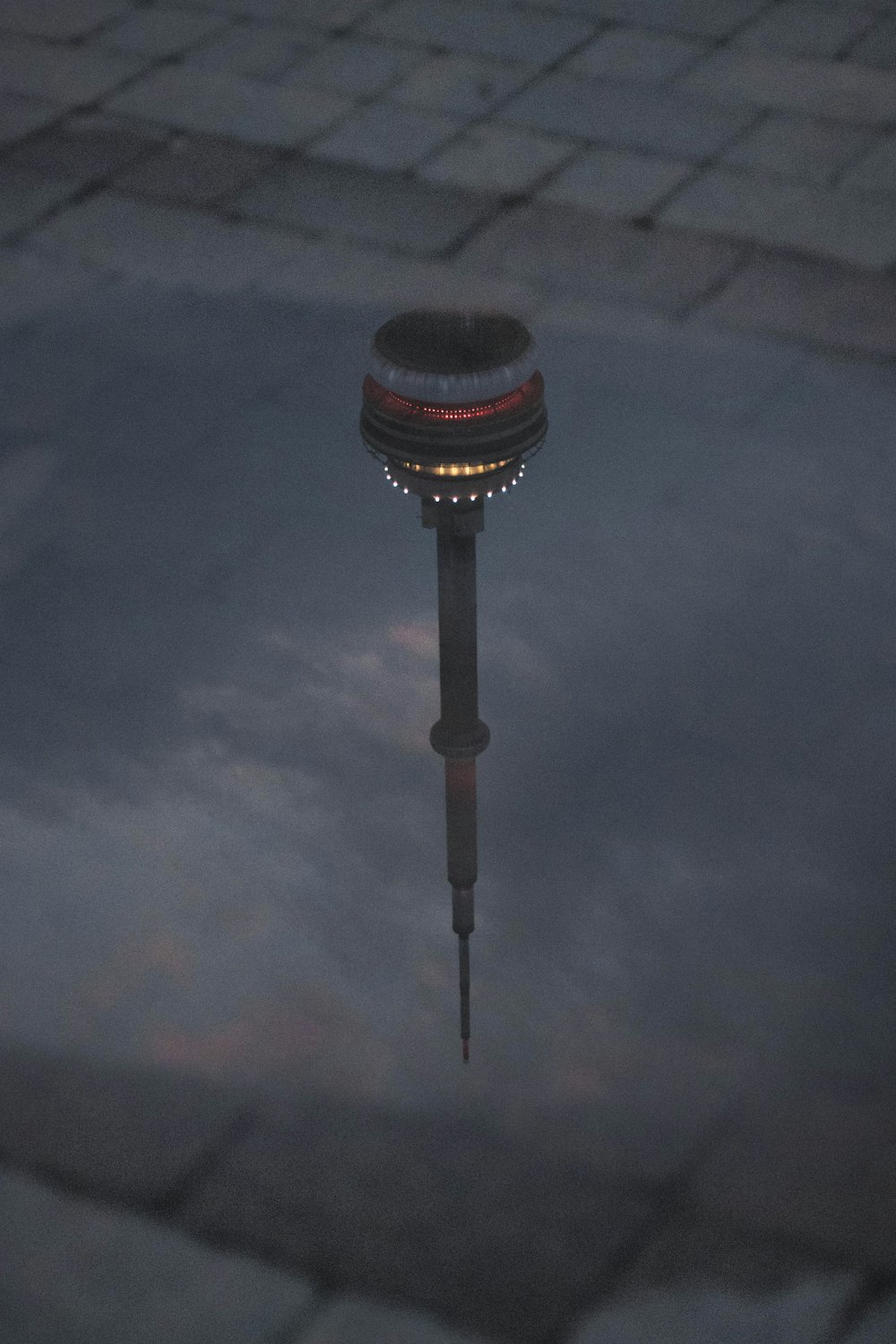 CN tower reflection on water