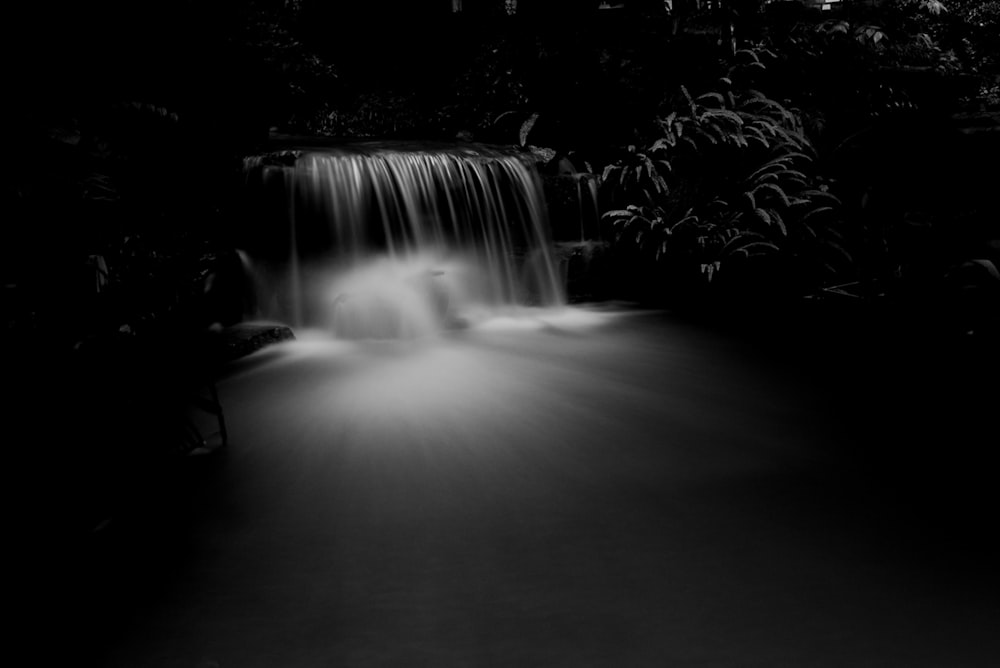 time-lapse photo of waterfall