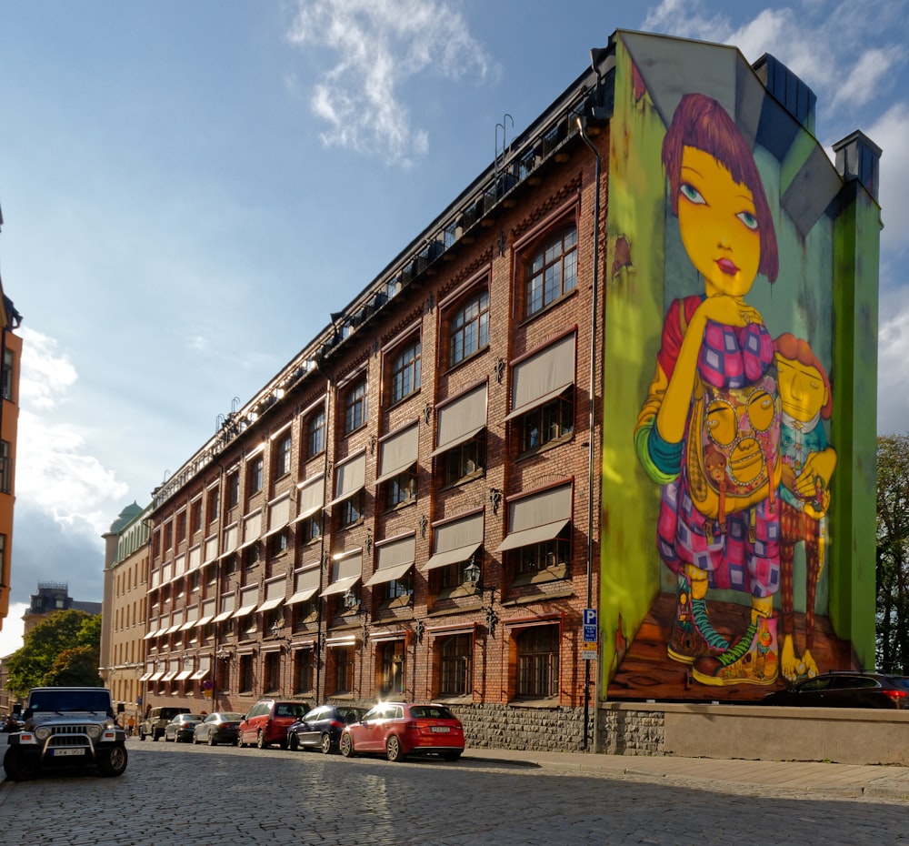 parked vehicles beside building