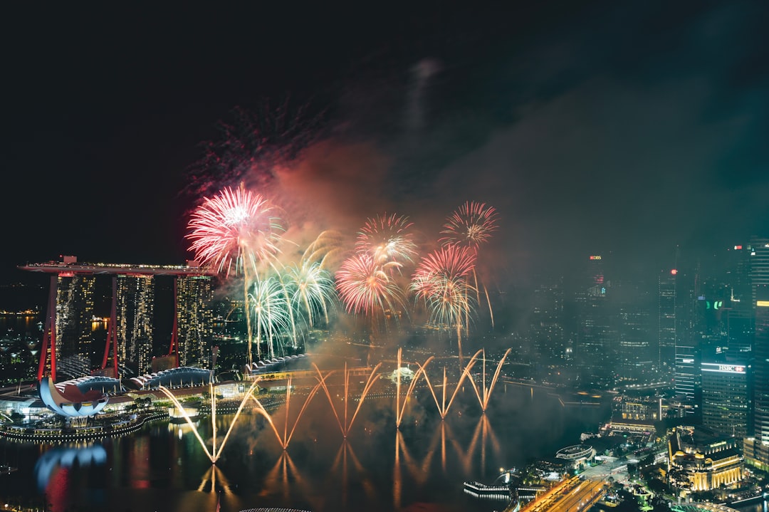 fireworks at night