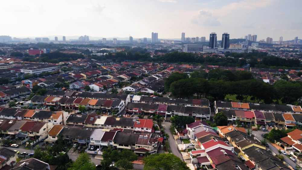 aerial photography of village