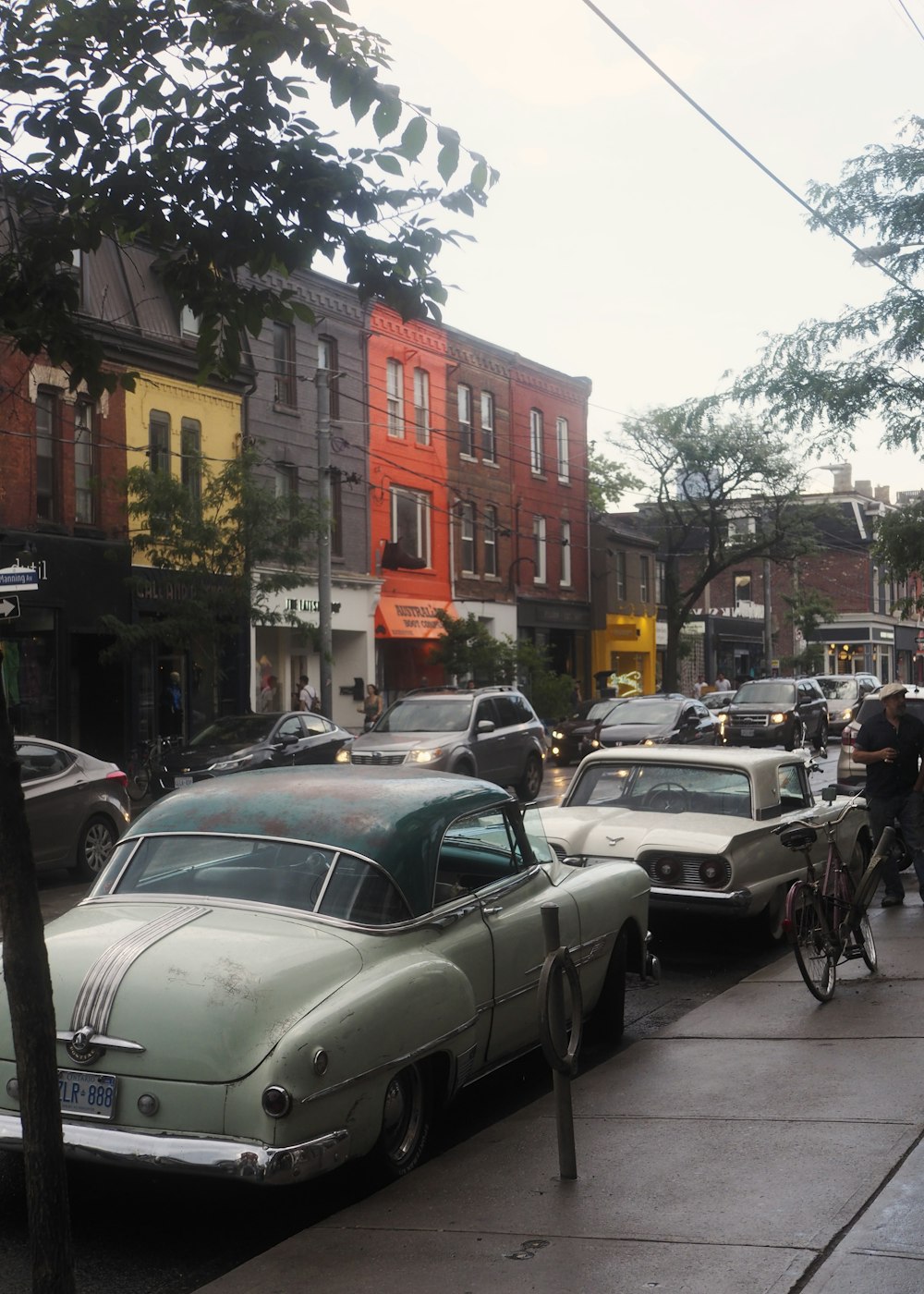 green vintage coupe