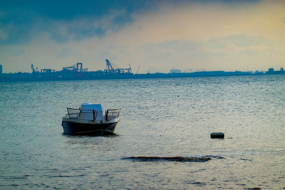 white ship on sea