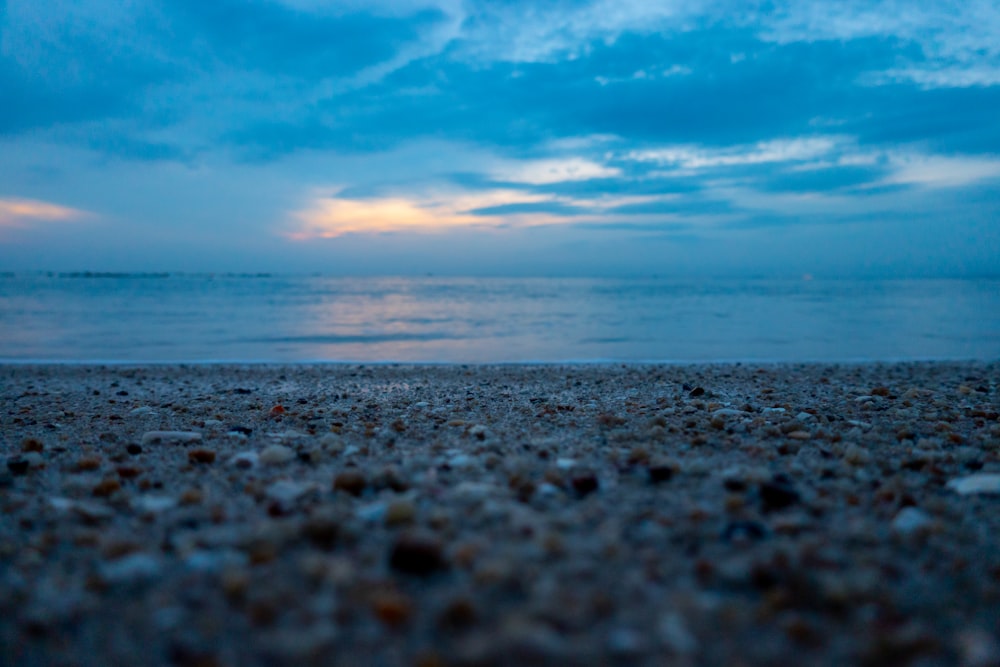 grey sand on the beach