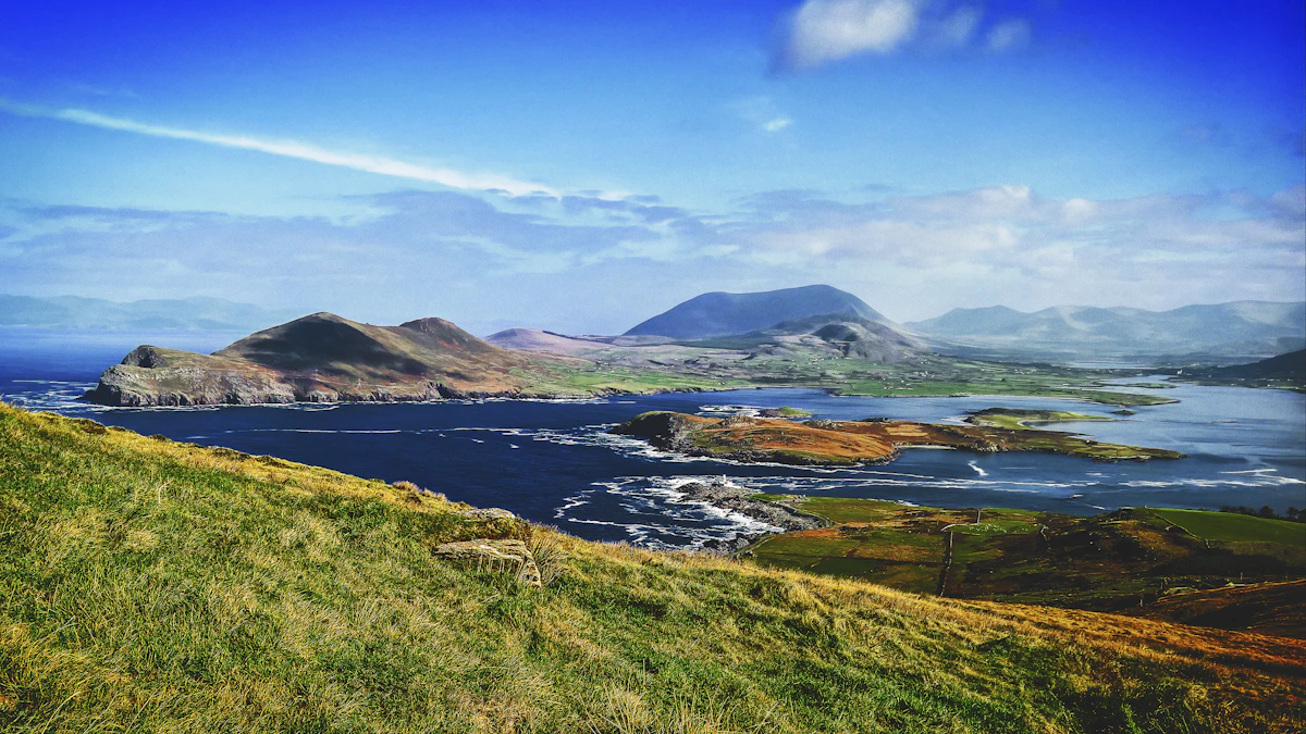 Irish mountain lake landscape