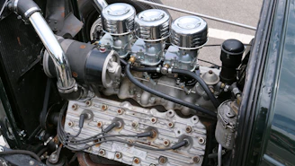 black and gray engine part