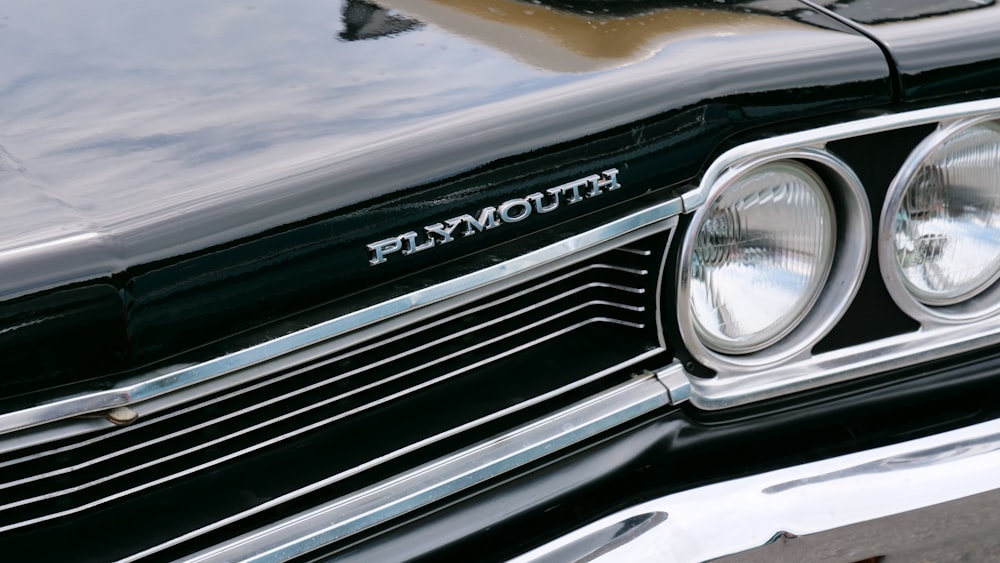 black Plymouth hood