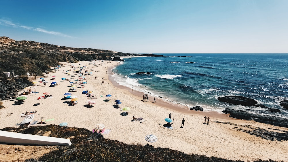 people at the beach